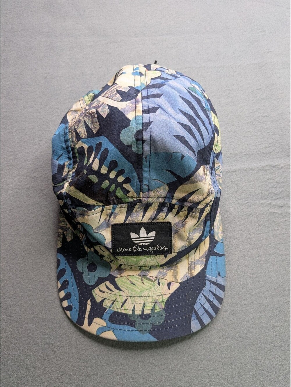 Adidas Hat Cap Strap Back Mens One Size Blue Mark Gonzales Tropical 5 Panel